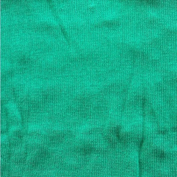 Cervelle Green Crochet Trim Whimsical Knit Sweater Ribbon Embroidered Floral L - Picture 15 of 15